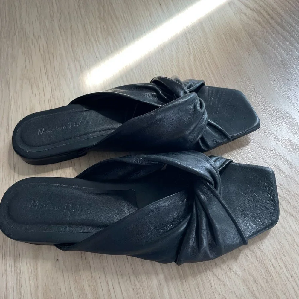 massimo dutti leather sandals size 38 - Picture 3 of 4